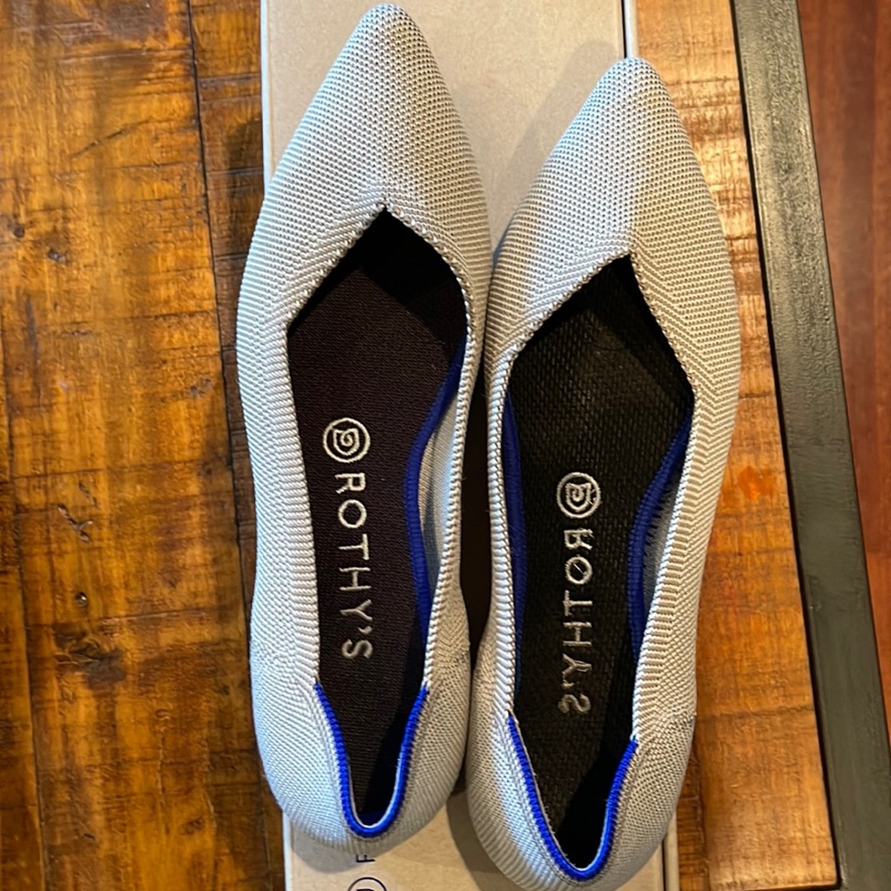 Rothy's Gray and Blue Flats